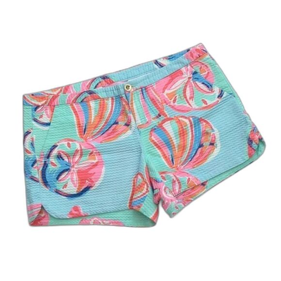 Lilly Pulitzer Adie Shorts Women's Size 2 Minty Fresh on the Rocks 4" Inseam - Picture 2 of 9